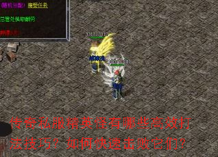 传奇私服精英怪有哪些高效打法技巧?如何快速击败它们? 传奇私服精英怪有哪些高效打法技巧?如何快速击败它们?