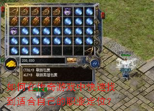 ����ڴ�����Ϸ�п����ҵ��ʺ��Լ���ְҵ��λ��