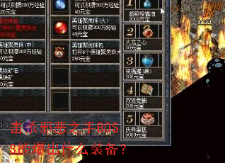 ��ɱа��֮��BOSS�ܱ���ʲôװ����