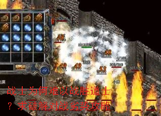 战士为何难以战胜道士?求破解对战劣势攻略 战士为何难以战胜道士?求破解对战劣势攻略