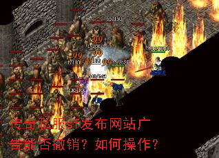 传奇私服sf发布网站广告能否撤销?如何操作? 传奇私服sf发布网站广告能否撤销?如何操作?