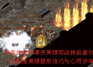 微变传奇中哪些英雄实战体验最佳?各职业英雄使用技巧与心得分享 微变传奇中哪些英雄实战体验最佳?各职业英雄使用技巧与心得分享