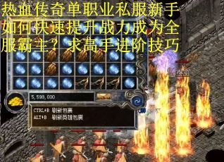 热血传奇单职业私服新手如何快速提升战力成为全服霸主？求高手进阶技巧