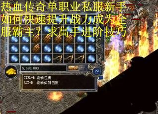 热血传奇单职业私服新手如何快速提升战力成为全服霸主？求高手进阶技巧