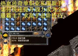 热血传奇单职业私服新手如何快速提升战力成为全服霸主？求高手进阶技巧