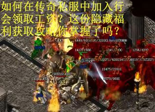 如何在传奇私服中加入行会领取工资？这份隐藏福利获取攻略你掌握了吗？
