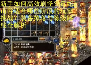 新手如何高效刷怪？毒蛇山谷适合哪些阶段的玩家挑战？装备掉落与练级路线全解析